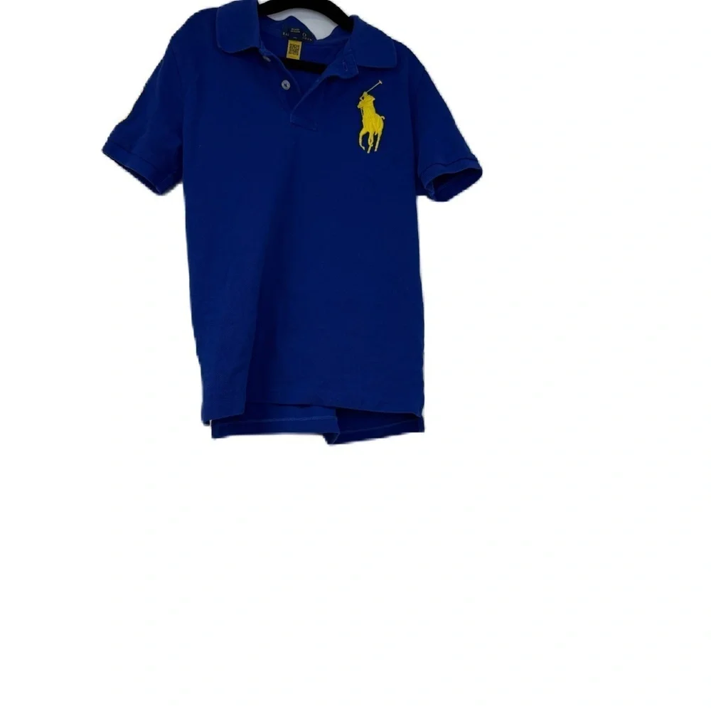 Ralph Lauren Classic Blue Polo with Yellow Logo